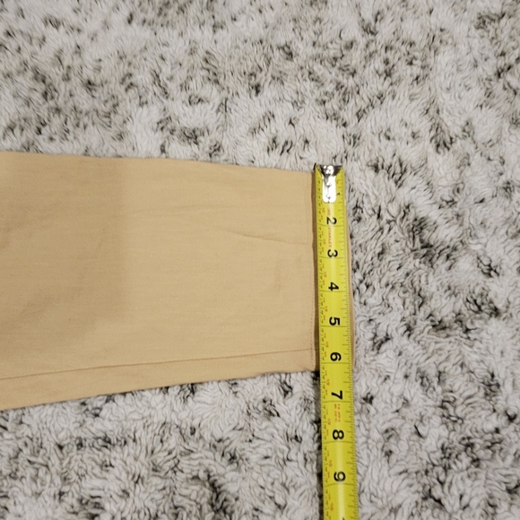 Calvin Klein SZ 4 Tan Paperbag Pleated Linen Blend Pant W/Belt & Utility Pockets - Picture 12 of 13